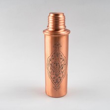 El Işlemeli Bakır Su Matarası, 800ML Hacimli, 25CM Yükseklik, Özel Kutu Hediyeli, Dekoratif Motifli, Bpa Içermeyen Spor Şişesi