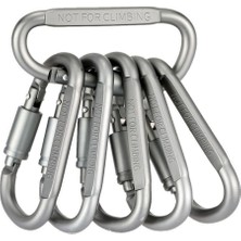 Astro 6pcs/set Aluminum Carabiner Screw Lock D-Ring Locking Keychain Clip Hook Outdoor Buckle For Camping Hiking Fishing Karabina Outdoor