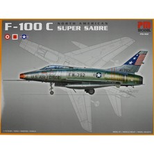 Pm Model North American F-100 C Super Sabre Avcı-Bombardıman Uçağı Plastik Maketi