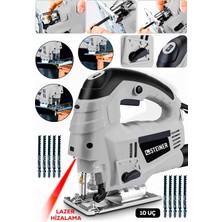 Alman 4600 W Lazerli Sjs Metal Şanzuman 6 Kademe Devirli Pandül Ayarlı Dekupaj Testere Makinesi 10UÇ