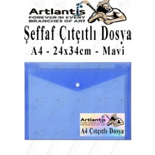 A4 Çıtçıtlı Dosya Şeffaf Renkli Zarf Dosya 1 Adet Çıt Çıtlı Dosya Su Geçirmez 100 Yaprak Kapasite