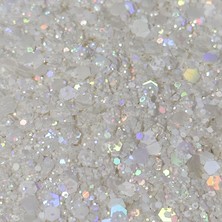 Glitter Sim Hologramlı Beyaz Glitter 5 gr