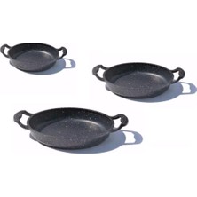 Akpa Home Akpa Döküm Granit 3lü Kapaksız Sahan Seti 18-20-22CM Tek Ebat 22 cm