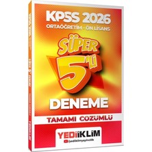 2026 Kpss Ortaöğretim Önlisans Genel Yetenek Genel Kültür Tamamı Çözümlü Süper 5 Deneme Yediiklim Yayınları