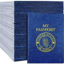 Boş Pasaport Defteri, Mavi Pasaport Defteri, 10 x 13,5 cm Oyun Sahte Pasaport Çocuklar Için Toplu Seyahat Günlüğü Dünya Seyahati Etkinlik Sınıf Okul P