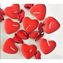 Tealight Mum 100'LÜ Kalpli Kırmızı