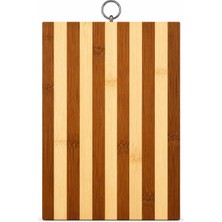 Nerox Premium Bambu Kesim Tahtası 32 x 22 cm – Çift Renk Doğal Bambu Kesme Tahtası, Gıda Temasına Uygun, Mutfak, Piknik, Karavan ve Restoran Için Çok