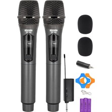 Lastvoice SXC-888E Şarjlı Çiftli El Telsiz Kablosuz Mikrofon Seti