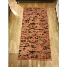 Lidya/esinti Desenli Yıkanabilir Kaymaz Taban Şönil Makina Halısı (Kiremit, 80 x 200)