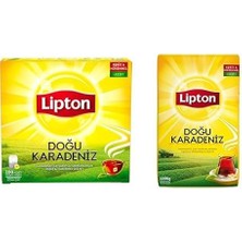 Doğu Karadeniz Bergamot Aromalı Bardak Süzen Poşet Siyah Çay, 100'LÜ ve Lipton Doğu Karadeniz Dökme Çay, 1000 G