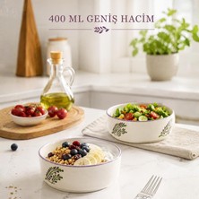 2'li Seramik Kase Seti 400 Ml, 15 cm Salata Kasesi, Kahvaltılık Yoğurt Çorba ve Meze Kasesi, Porsiyon Kontrollü Diyet Kase, Sunum Için Şık Bowl Seti,