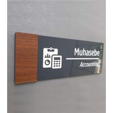 Smartad Wooden Serisi Muhasebe Yönlendirme Tabelası
