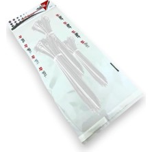 Tek-Iş Beyaz Plastik Kablo Bağı Seti | 100MM 150MM 250MM x 2.5mm | 60 Adet | Dayanıklı Cırt Kelepçe | Kablo Düzenleme ve Sabitleme Için