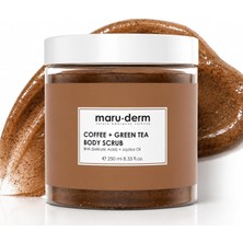 Maruderm Kahve ve Yeşil Çay Özlü Vücut Peelingi – Bha & Jojoba Yağı ile Arındırıcı, Söğüt Kabuğu Özütlü Peeling, 250 ml