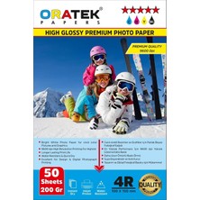 Oratek Papers Epson L3250 103 Fotoğraf Kağıdı 10X15 cm Premium Parlak 200 gr 50 Ypr, Beyaz