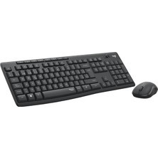 MK295 Combo Kablosuz Klavye ve Fare: Silenttouch Teknolojisi, Tam Sayısal Klavye, Kısayol Düğmeleri, Nano USB Alıcısı,%90 Daha Az Gürültü - Siyah