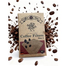 Coffee Time Sertifikalı Kahve Filtre Kağıdı, Size 2, 10X15 Cm, 80 Adet, Yırtılmaya Dayanıklı, Kokusuz
