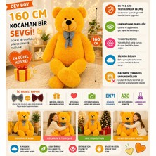 160 cm Dev Pelüş,papyonlu Peluş Ayı,yumuşak ve Sevimli Büyük Boy Oyuncak,sarılmalık Ayı,papyonlu Ayıcık,sevgiliye Hediye Ayıcık (Sarı)