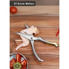 Et Makası Paslanmaz Mutfak Makası Çelik Tavuk Makası Ergonomik Tasarım 20 cm