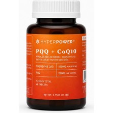 Pqq + COQ10 120MG | 20MG Pqq + 100MG Koenzim Q10 | 60 Tablet, 7200 Mg Toplam | Made In Usa