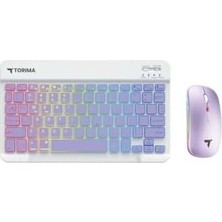 Torima Tmk-09 Mor Şarj Edilebilir Rgb Işıklı Kablosuz Klavye Mouse Seti