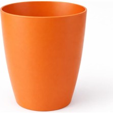 (1 Adet) Turuncu Kırılmaz Plastik Dekoratif Saksı 15CM Orkide Çiçek Bitki Için Kırılmaz Balkon Saksısı