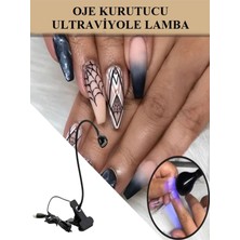Pratik Esnek Gövdeli Kıskaçlı Oje Tırnak Kurutucu Ultraviyole Mor Işık Uv LED Masa Lambası