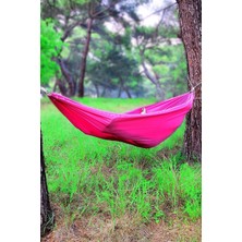 Bundera Kamp Hamağı Piknik Hamağı Bahçe Balkon Outdoor Kamp Salıncak Hamak (Pembe)
