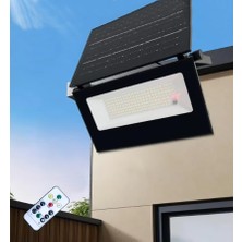 60 Watt Güneş Enerjili LED Projektör Bahçe Lambası 155 LED 3 Renk