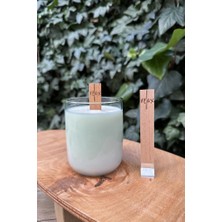 Ahşap Mum Fitili (Relax Desenli Fitil) + Yapışkanlı Sehpa - 10 Adet