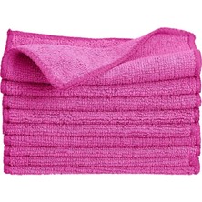 Mikrofiber Temizlik Bezi Pro Pembe 40X40 cm - 5 Adet - 250 Gsm - Cam Bezi - Mutfak Bezi