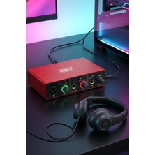 GLX-500 Pro-Hd 2 Giriş 2 Çıkış USB Stüdyo Ses Kartı Kulaklık ve Xlr Kablo