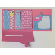 Yapışkanlı Not Kağıdı Set Flamingo Temalı 20X5 Yaprak 50X50MM