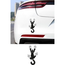 Tırmanan Sevimli Kedi Sticker – Oto Araba Motor Sticker - Sevimli Kedi Çıkartma 8X15CM