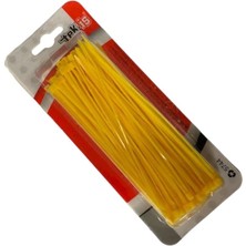 Tek-Iş Sarı Plastik Kablo Bağı | 140MM x 2.5mm | 100 Adet | Cırt Kelepçe Seti | Kablo Düzenleyici Bağ Klipsi