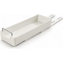 Dolap Içi Raylı Organizer Çekmece 34 x 13,5 x 6,5 Cm, Çekilebilir Plastik Dolap Düzenleyici, Mutfak Banyo Dolap Içi Organizer, Raylı Saklama Sepeti (K