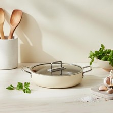 Sera Nova Doğal Seramik Basık Tencere 26 cm 3.2 Litre – Latte