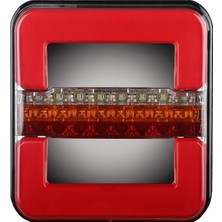 Kare Neon 4 Fonksiyonlu Stop LED Lamba 12/24 Volt