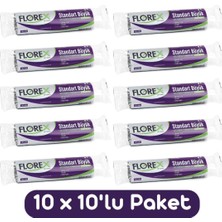 Standart Büyük Boy Çöp Torbası 65X80 cm 10'lu Rulo Siyah, FLOREX-3-10LU