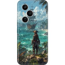 Honor 400 Pro ile Uyumlu Korsan Temalı Desenli Darbe Emici Silikon Kılıf, Çok Renkli