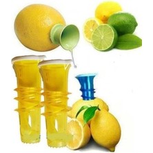 Vidalı Limon Sıkıcı Limon Suyu Pratik Kapaklı 2 Adet