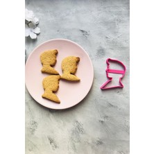 Erkek Hamur Şekillendirici Kurabiye Kalıbı, Pembe, 6x9 cm