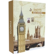 Rabsev Fotoğraf Albümü 10X15CM 200 Lük Saat Kulesi Desenli Anı Albümü