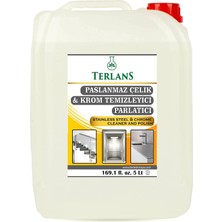 Parfümlü Asansör Temizleyici Paslanmaz Çelik ve Krom Parlatıcı 5 Litre + Mikrofiber Bez