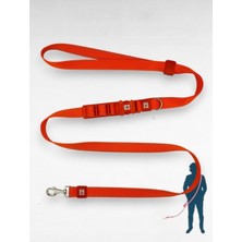 Hands-Free Eller Serbest Gezdirme Kayışı- Köpek Gezdirme Kayışı - Eller Serbest- Köpek Gezdirme Ipi Turuncu-Tek Ebat
