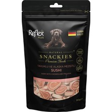 Snackies Tavuklu Alaska Mezgitli Kurutulmuş Et Köpek Ödülü 90GR