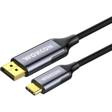 Usb-C To Display Port Cable, Dp1.4, USB 3.2 Standart, 8k 30Hz, 4K 120Hz Desteği, Thunderbolt 4, Thunderbolt 3, 2 Metre, En Yeni Model