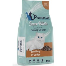 Süper Beyaz Doğal Bentonit Topaklanan Kedi Kumu Kahve Kokulu 10 Lt