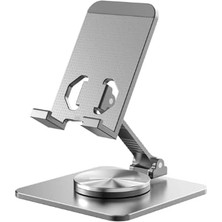 Metal Katlanabilir Masaüstü Telefon Standı Tablet Standı Dönebilen Çok Fonksiyonlu Metal Stand Yatay Dikey Hareket Eden Katlanabilir Stand