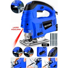 Alman 4600 W Lazerli Sjs Metal Şanzuman 6 Kademe Devirli Pandül Ayarlı Dekupaj Testere Makinesi 5 Uç
